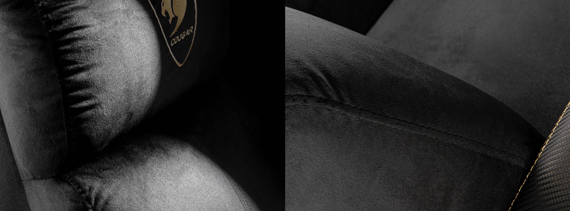 COUGAR herní křeslo RANGER ELITE GOLD - černá, gold, boční kapsy