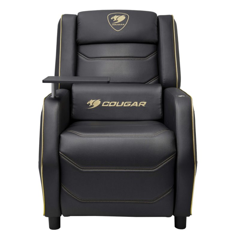 COUGAR herní křeslo RANGER PRO ROYAL - černá/zlatá, USB-C, otočný stolek, boční kapsa