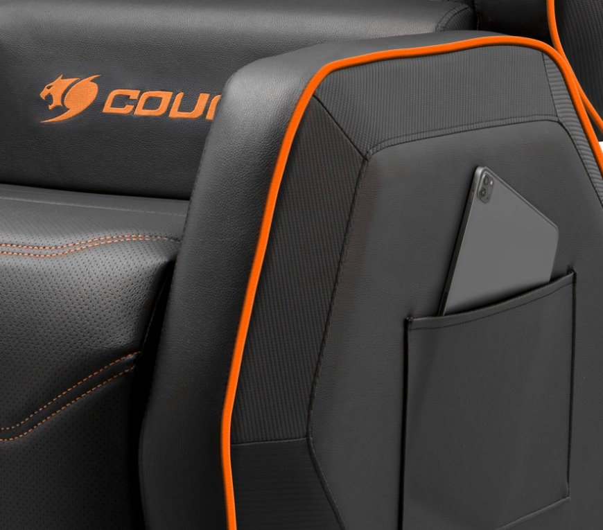 COUGAR herní křeslo RANGER S - černá/oranžová, boční kapsa