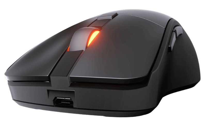 COUGAR herní myš bezdrátová SURPASSION RX 2.4GHz čip PMW3330 72000dpi RGB LED, LCD screen