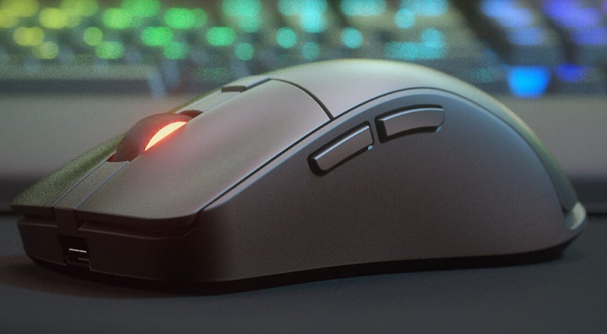 COUGAR herní myš bezdrátová SURPASSION RX 2.4GHz čip PMW3330 72000dpi RGB LED, LCD screen