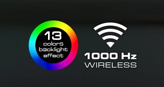 COUGAR herní myš bezdrátová SURPASSION RX 2.4GHz čip PMW3330 72000dpi RGB LED, LCD screen