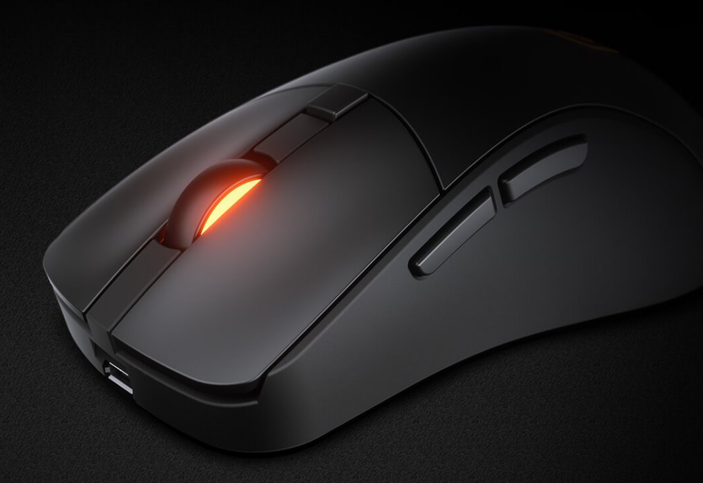 COUGAR herní myš bezdrátová SURPASSION RX 2.4GHz čip PMW3330 72000dpi RGB LED, LCD screen