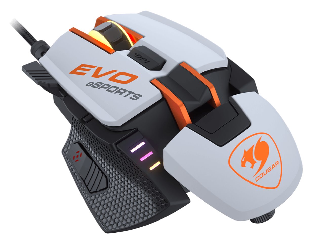 COUGAR herní myš drátová 700M Evo eSPORTS, optical, RGB, PMW-3389, 16000 DPI, white