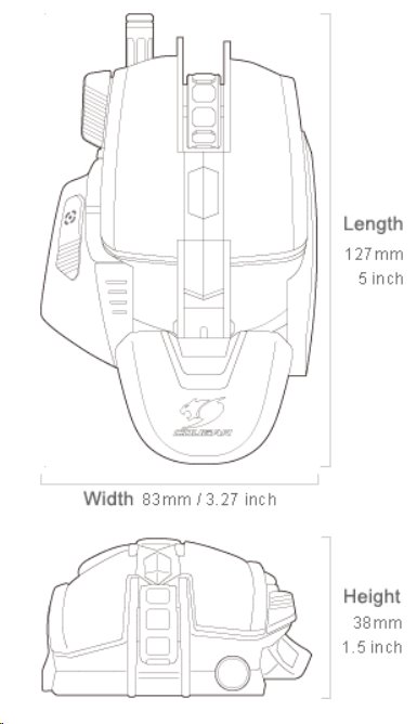 COUGAR herní myš drátová 700M Evo eSPORTS, optical, RGB, PMW-3389, 16000 DPI, white