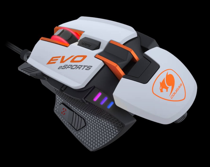 COUGAR herní myš drátová 700M Evo eSPORTS, optical, RGB, PMW-3389, 16000 DPI, white