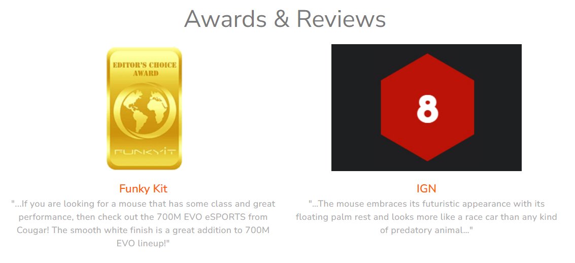 COUGAR herní myš drátová 700M Evo eSPORTS, optical, RGB, PMW-3389, 16000 DPI, white