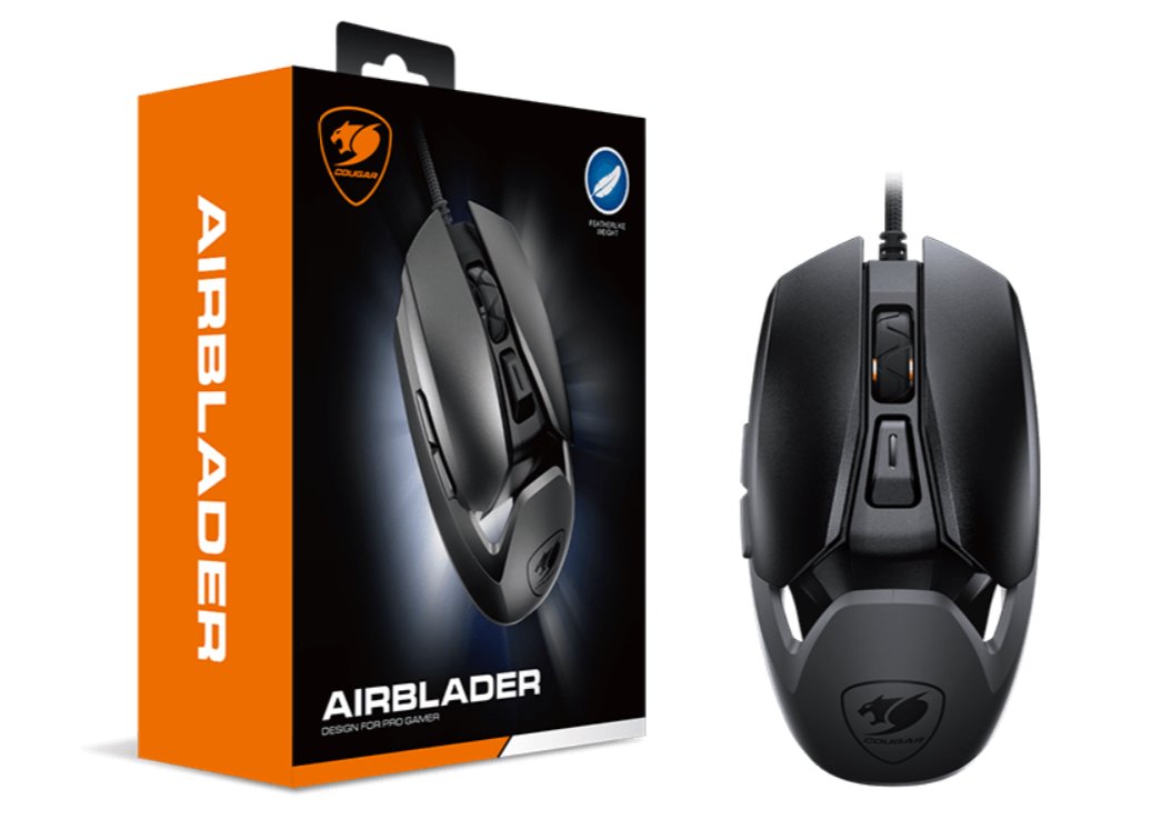 COUGAR herní myš drátová AIRBLADER čip PMW3389 16000dpi 62g light weight