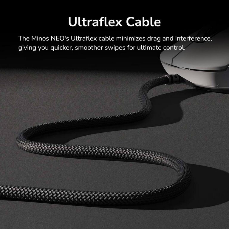 COUGAR herní myš drátová MINOS NEO WHITE, 6 tl., čip PixArt 3327, 6000dpi, 220 IPS, 63g, USB-A, Ultraflex kabel 1.8m