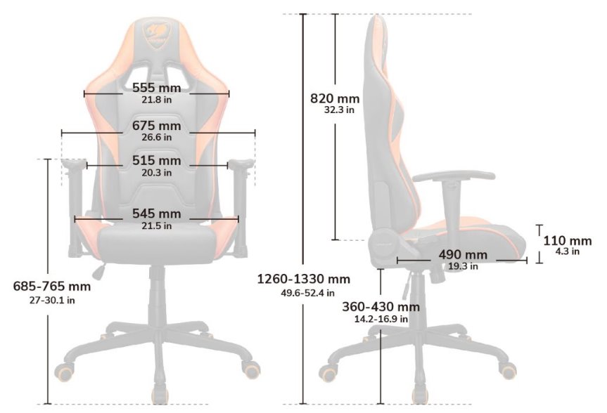 COUGAR herní židle ARMOR ELITE - černá/oranžová