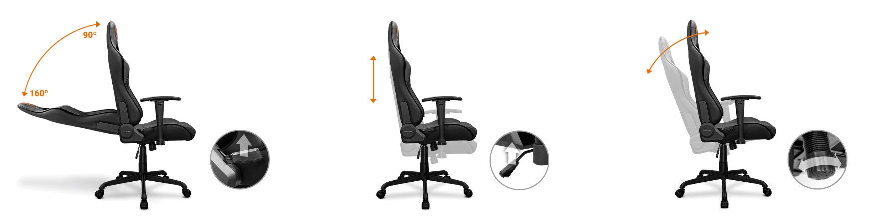 COUGAR herní židle ARMOR ELITE - černá/oranžová