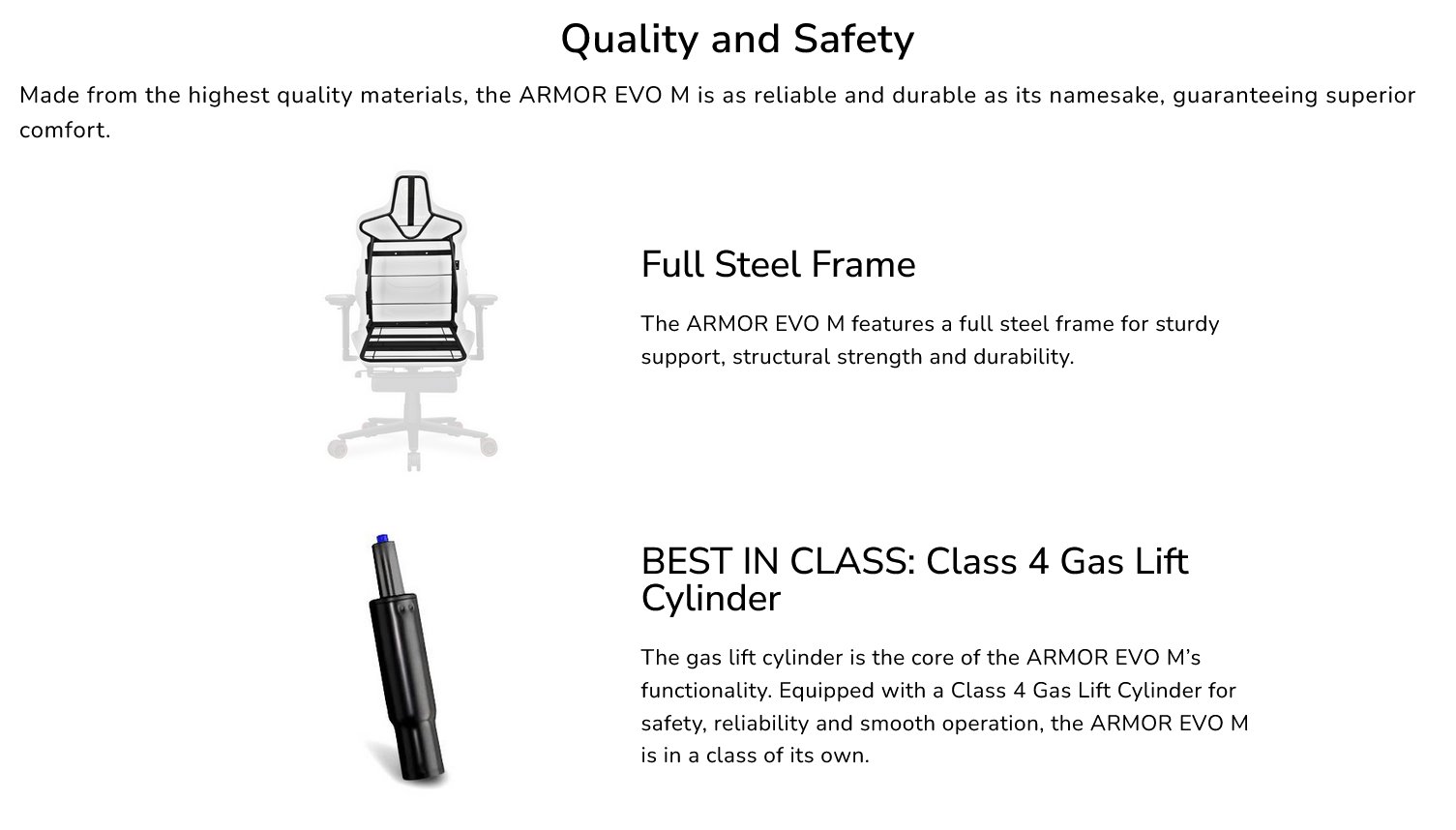 COUGAR herní židle ARMOR EVO M - černá/gold - s podnožkou