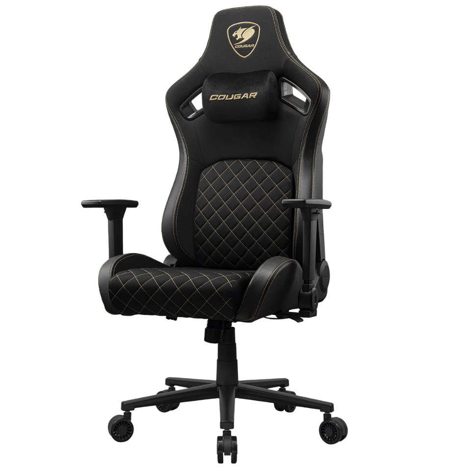 COUGAR herní židle DEFENSOR GOLD F (Tkaná látka) - černá/zlatá
