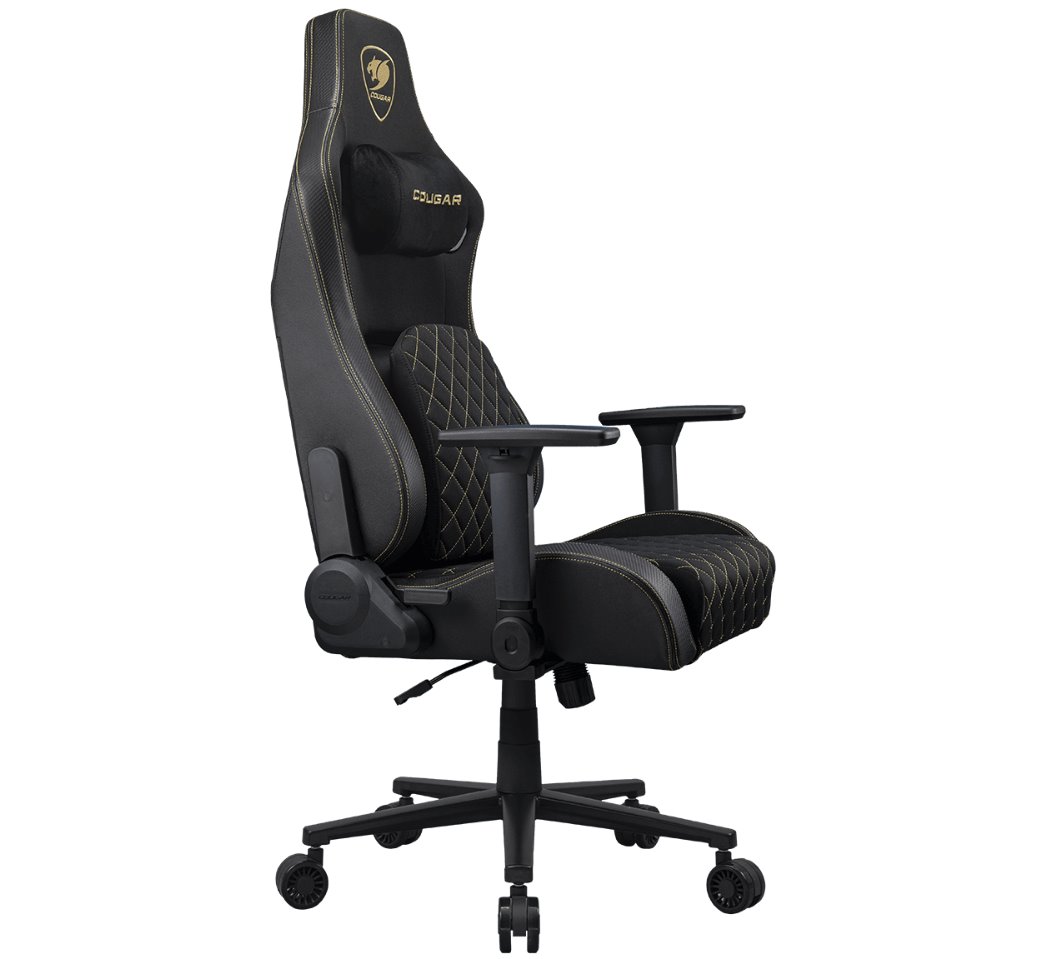 COUGAR herní židle DEFENSOR GOLD F (Tkaná látka) - černá/zlatá