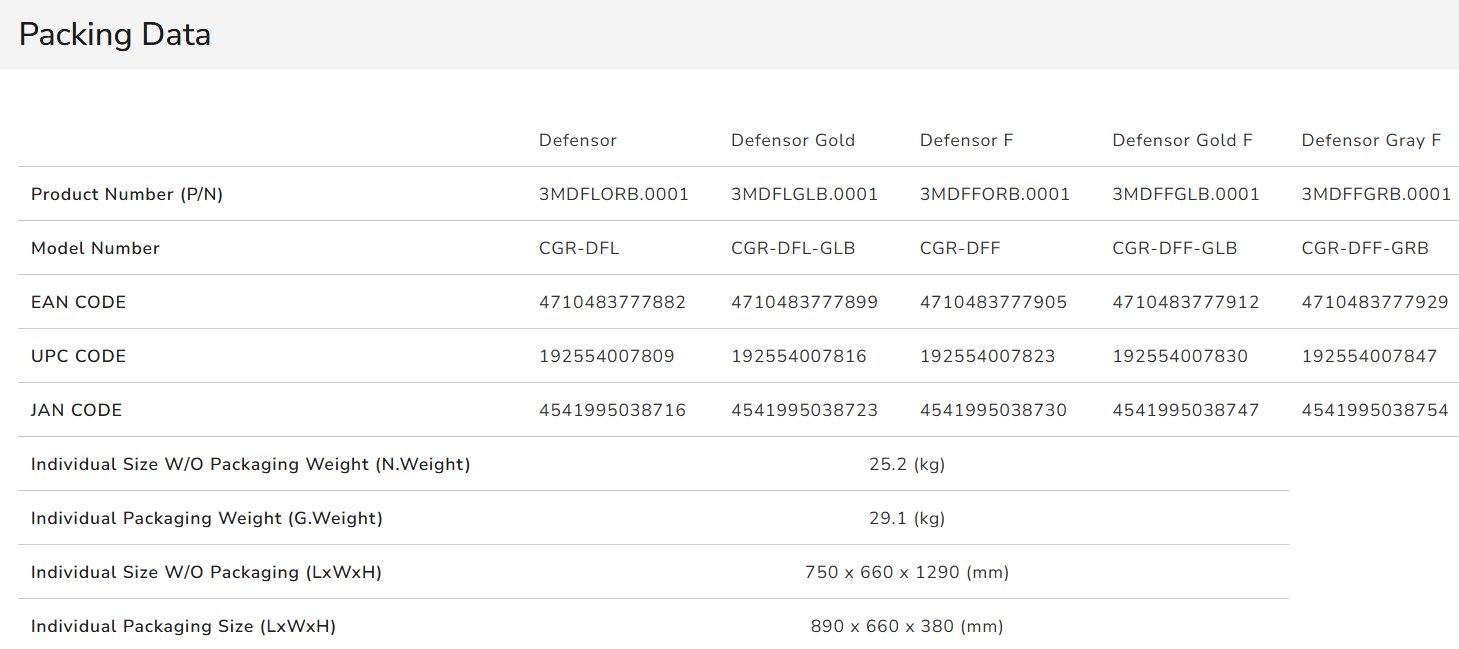 COUGAR herní židle DEFENSOR GOLD F (Tkaná látka) - černá/zlatá