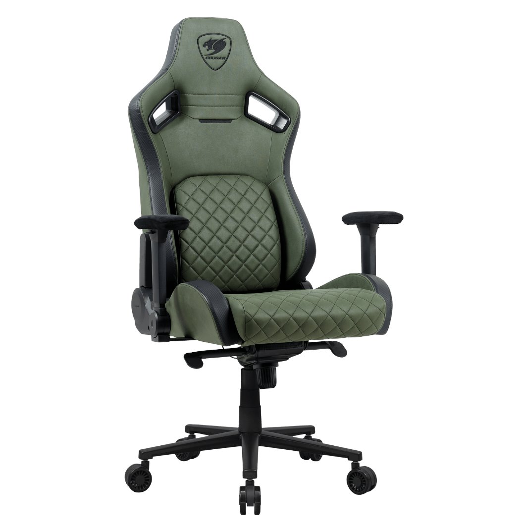 COUGAR herní židle DEFENSOR S F (Tkaná látka) - ARMY GREEN - zelená