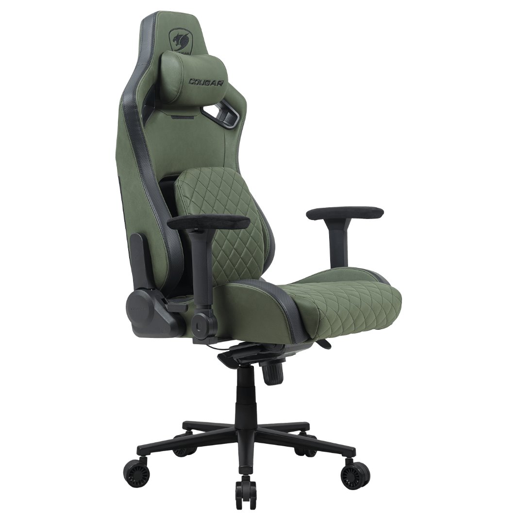 COUGAR herní židle DEFENSOR S F (Tkaná látka) - ARMY GREEN - zelená