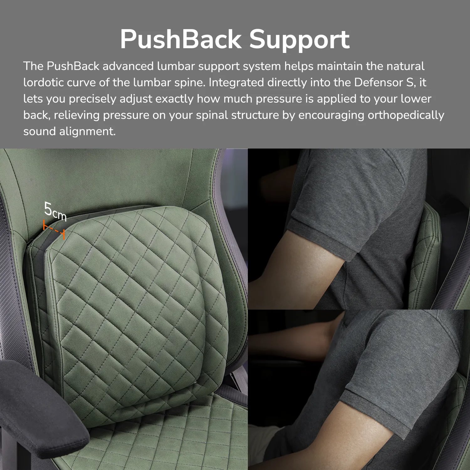 COUGAR herní židle DEFENSOR S F (Tkaná látka) - JET GRAY - šedá