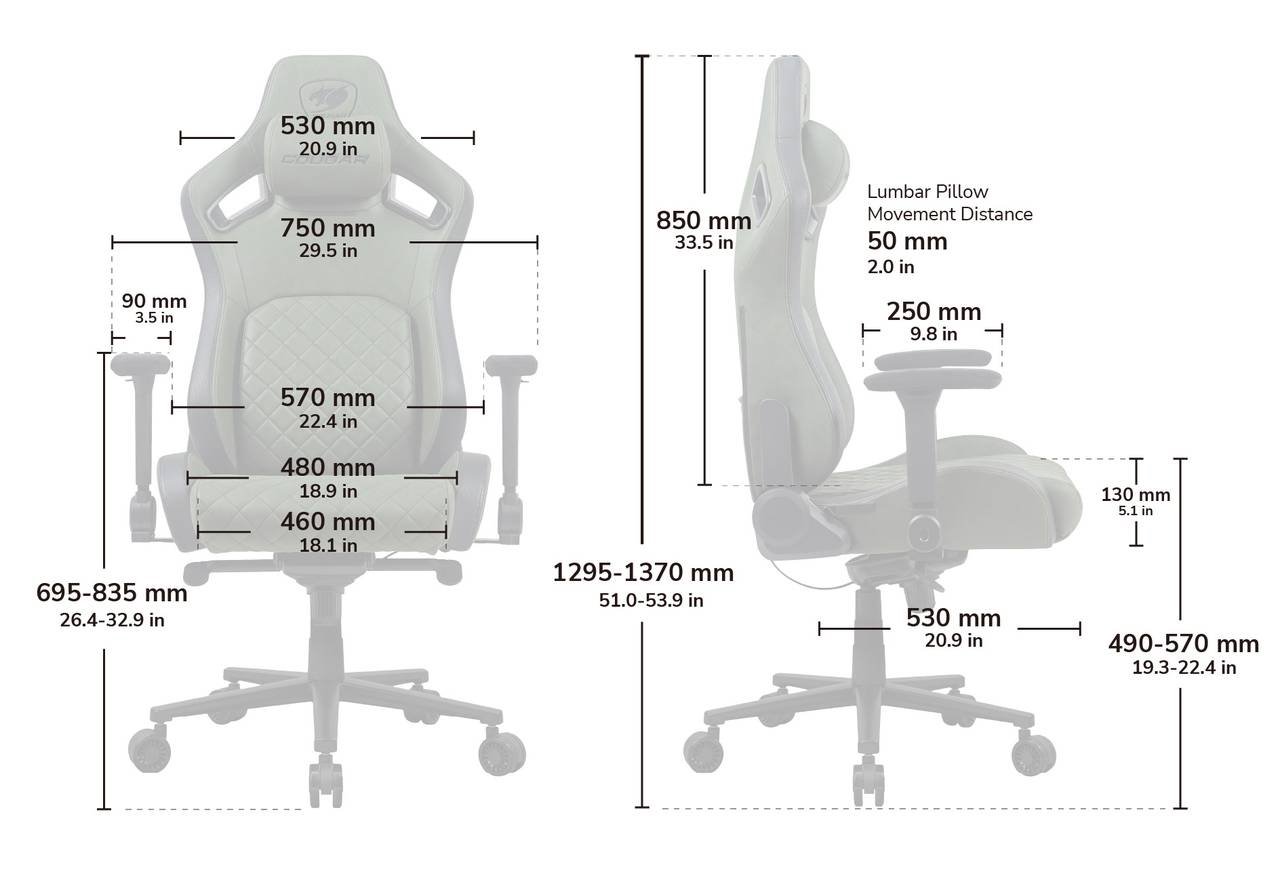 COUGAR herní židle DEFENSOR S F (Tkaná látka) - JET GRAY - šedá