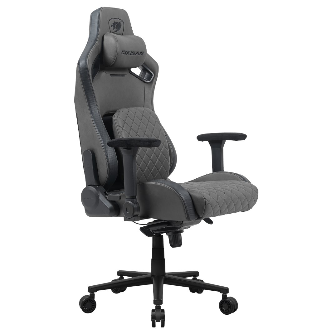 COUGAR herní židle DEFENSOR S F (Tkaná látka) - JET GRAY - šedá
