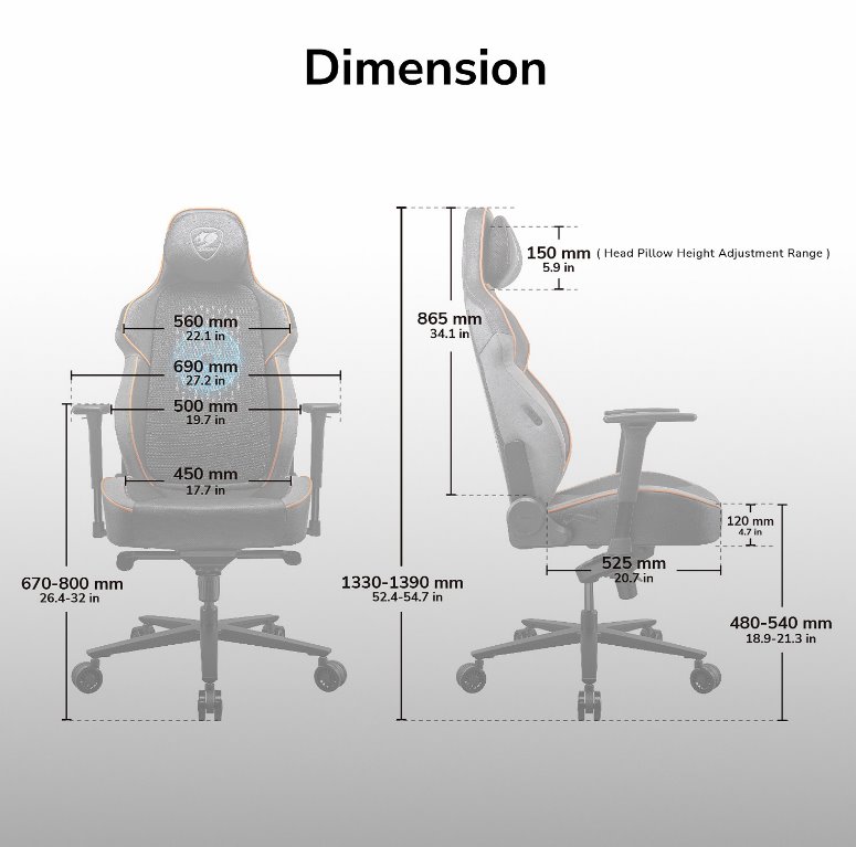 COUGAR herní židle NXSYS Aero - černá