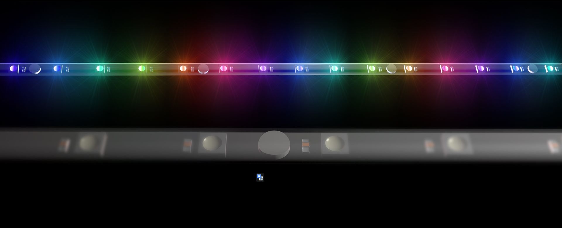 COUGAR LED pásek 2x 350mm, RGB efekty