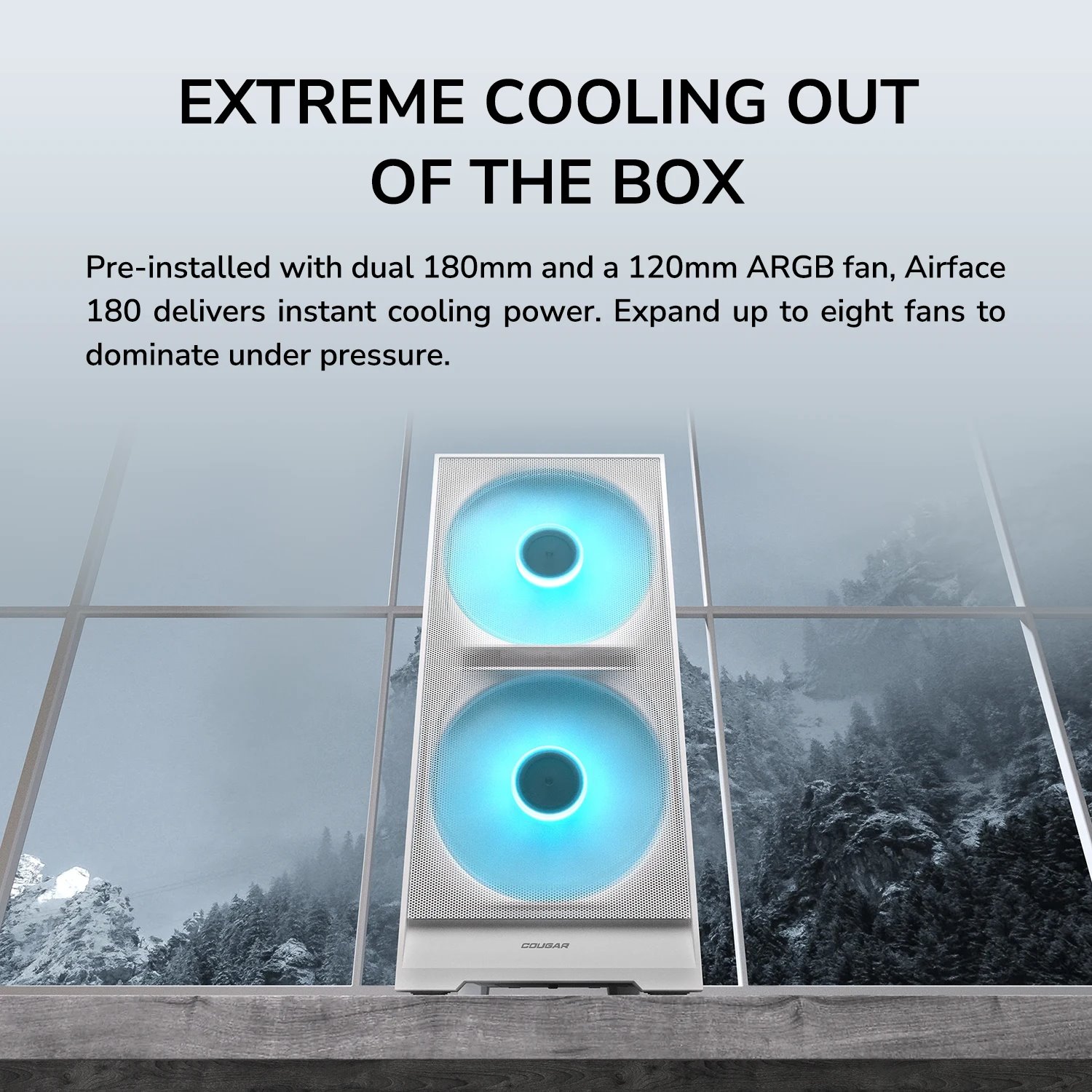 COUGAR PC skříň AIRFACE 180 PC Case, Mid Tower, Black