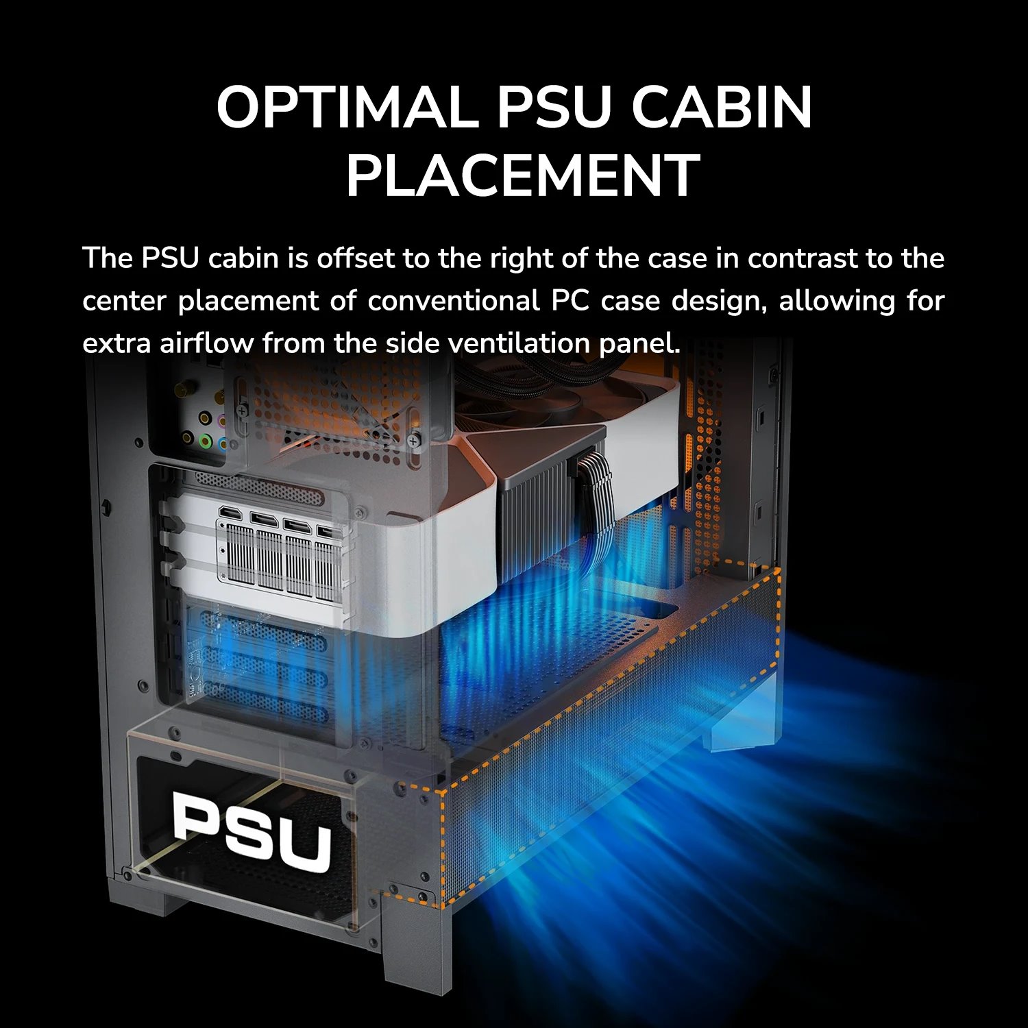 COUGAR PC skříň AIRFACE 180 PC Case, Mid Tower, Black