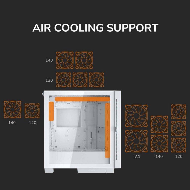 COUGAR PC skříň AIRFACE ECO RGB Black Mid Tower Airflow 2 x 180mm ARGB PWM Fans 1x 120mm ARGB Fan
