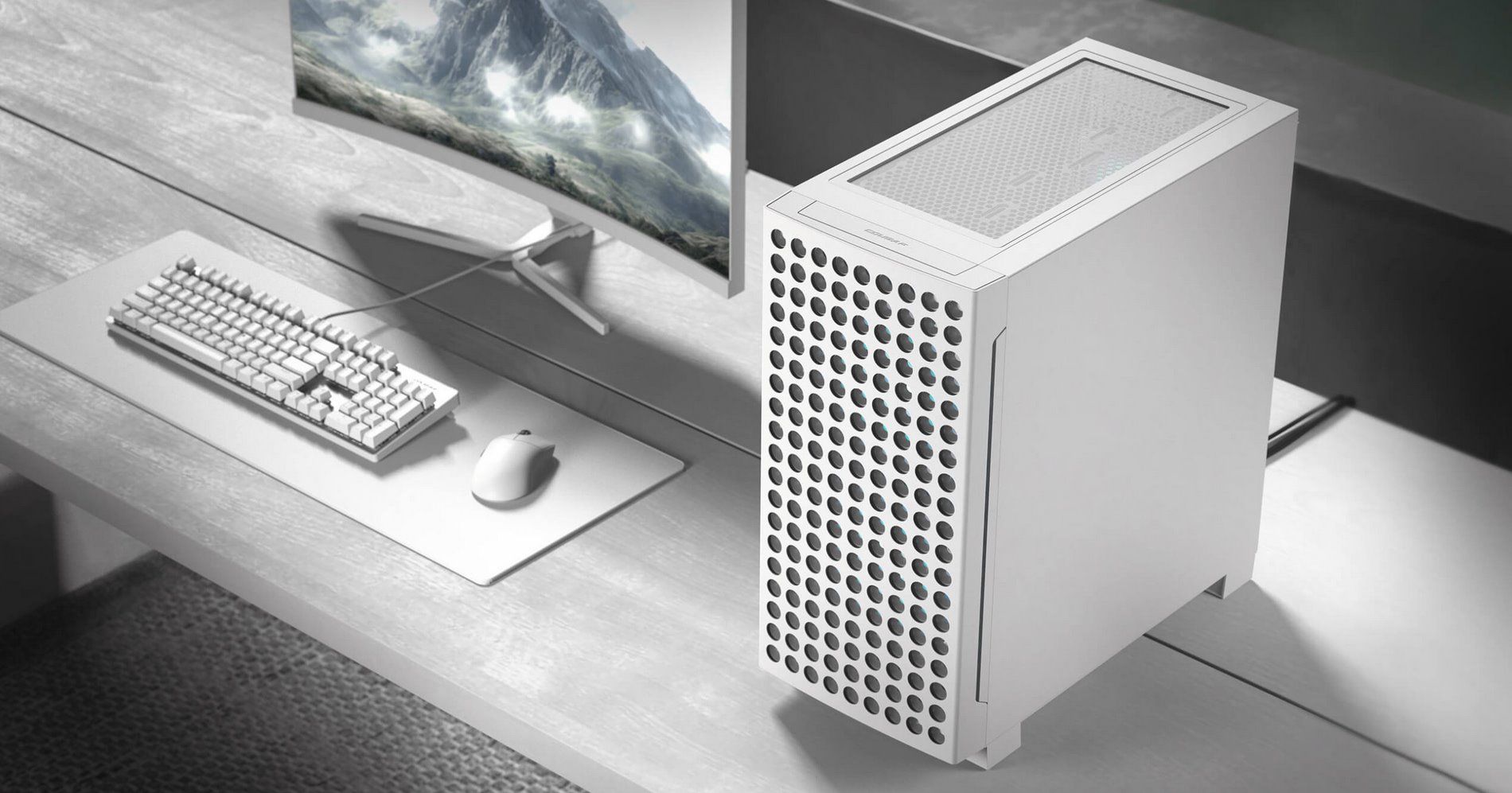 COUGAR PC skříň AIRFACE ECO RGB Black Mid Tower Airflow 2 x 180mm ARGB PWM Fans 1x 120mm ARGB Fan