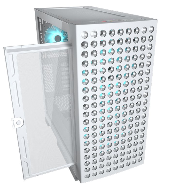 COUGAR PC skříň AIRFACE ECO RGB White Mid Tower Airflow 2 x 180mm ARGB PWM Fans 1x 120mm ARGB Fan