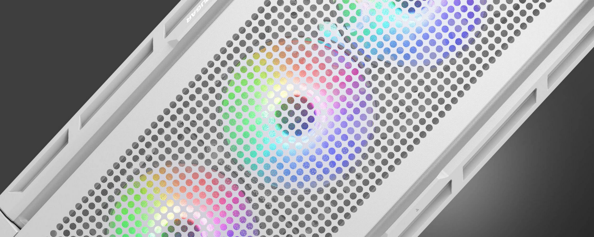 COUGAR PC skříň AIRFACE PRO RGB White Mid Tower Airflow Panel 3 x 120mm ARGB Fans 1x 120mm ARGB Fan TG Left Panel