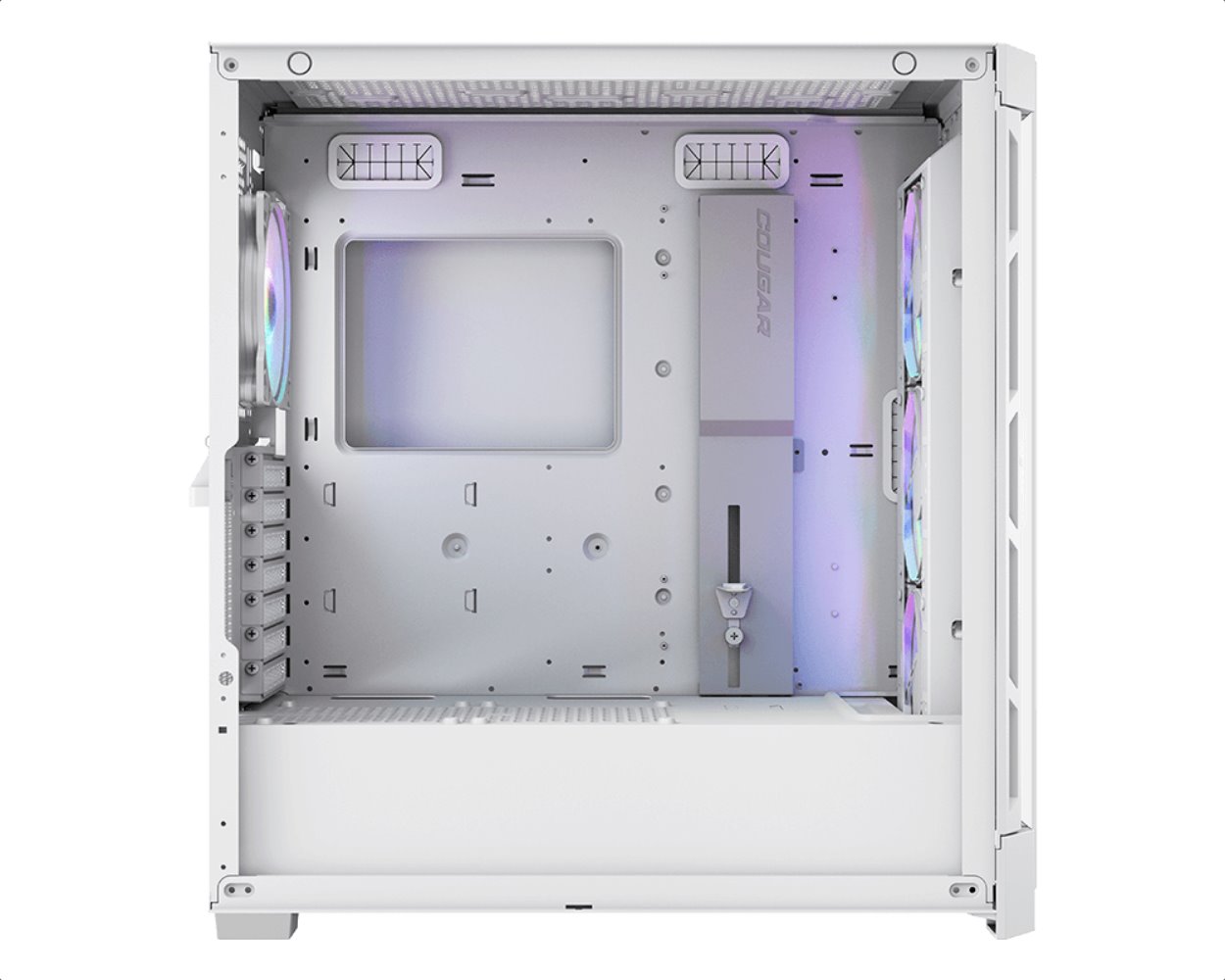 COUGAR PC skříň AIRFACE PRO RGB White Mid Tower Airflow Panel 3 x 120mm ARGB Fans 1x 120mm ARGB Fan TG Left Panel