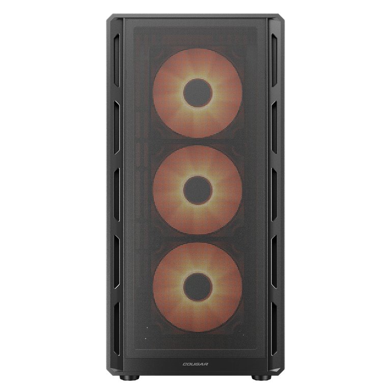 COUGAR PC skříň AIRFACE PURE PRO Black Mid Tower Mesh Front Panel 3 x 120mm ARGB Fan, Rear Panel 1x 120mm ARGB Fan