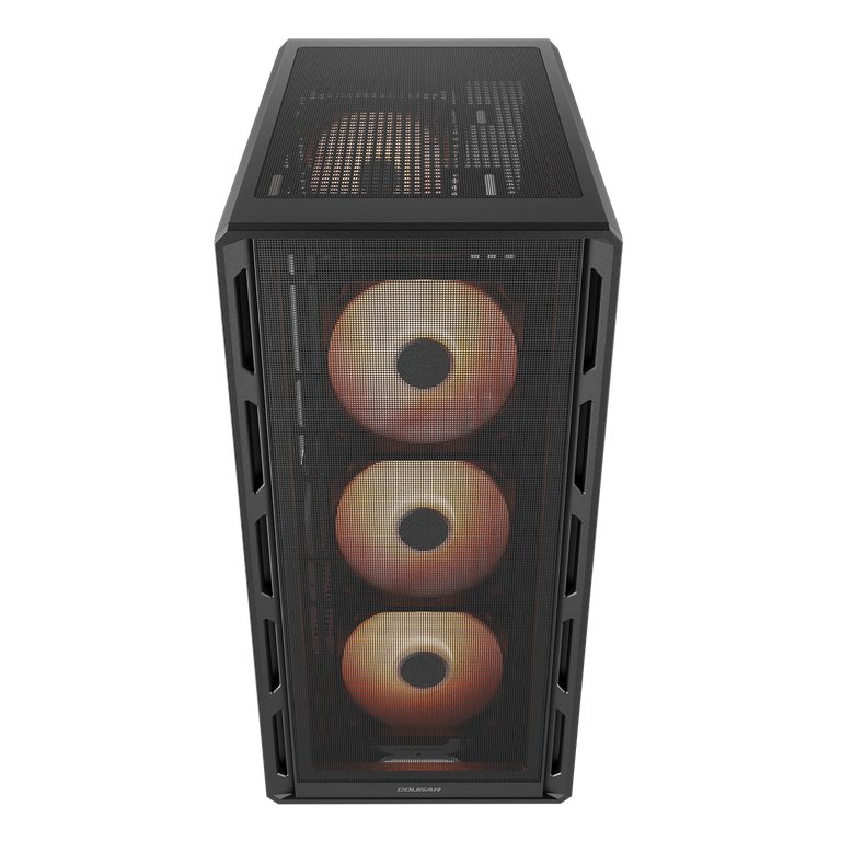 COUGAR PC skříň AIRFACE PURE PRO Black Mid Tower Mesh Front Panel 3 x 120mm ARGB Fan, Rear Panel 1x 120mm ARGB Fan