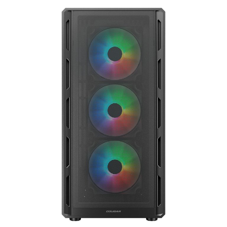COUGAR PC skříň AIRFACE PURE RGB Black Mid Tower Mesh Front Panel 3 x 120mm ARGB Fan, Rear Panel 1x 120mm ARGB Fan