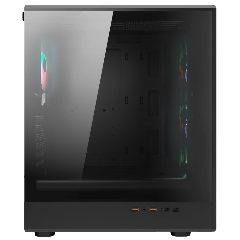 COUGAR PC skříň AIRFACE PURE RGB Black Mid Tower Mesh Front Panel 3 x 120mm ARGB Fan, Rear Panel 1x 120mm ARGB Fan