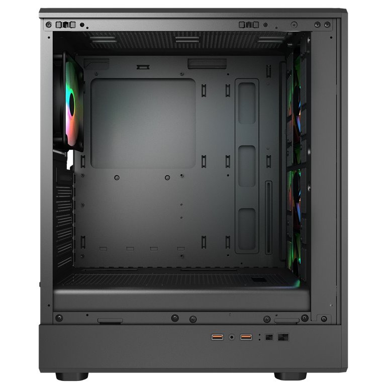COUGAR PC skříň AIRFACE PURE RGB Black Mid Tower Mesh Front Panel 3 x 120mm ARGB Fan, Rear Panel 1x 120mm ARGB Fan