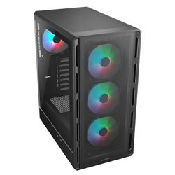 COUGAR PC skříň AIRFACE PURE RGB Black Mid Tower Mesh Front Panel 3 x 120mm ARGB Fan, Rear Panel 1x 120mm ARGB Fan