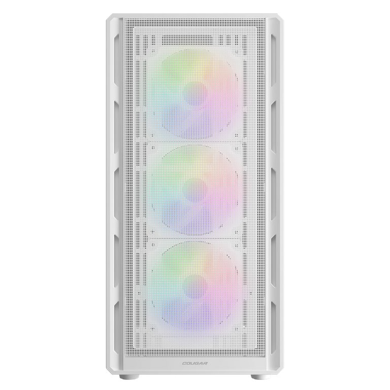 COUGAR PC skříň AIRFACE PURE RGB White Mid Tower Mesh Front Panel 3 x 120mm ARGB Fan, Rear Panel 1x 120mm ARGB Fan
