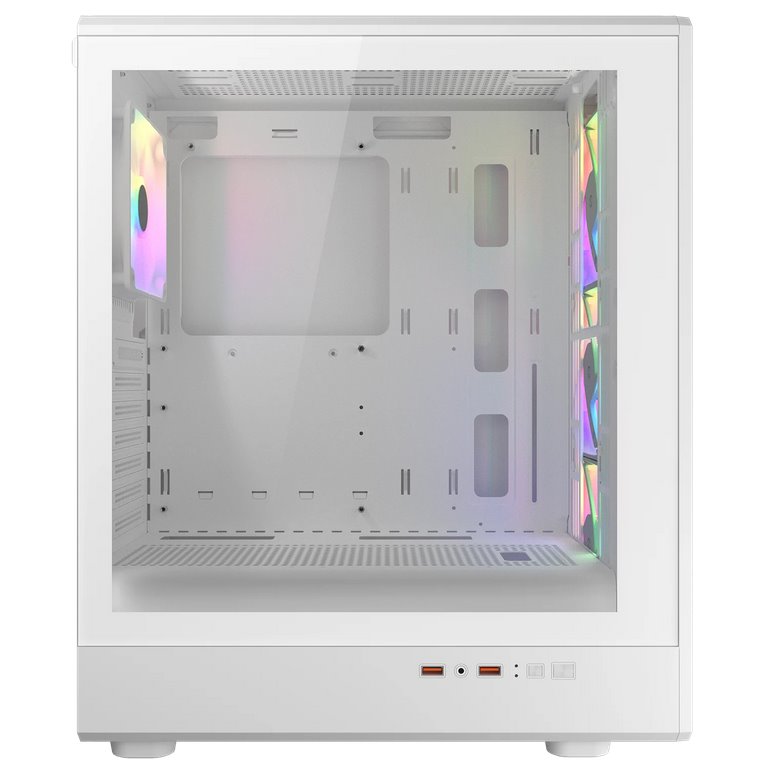 COUGAR PC skříň AIRFACE PURE RGB White Mid Tower Mesh Front Panel 3 x 120mm ARGB Fan, Rear Panel 1x 120mm ARGB Fan