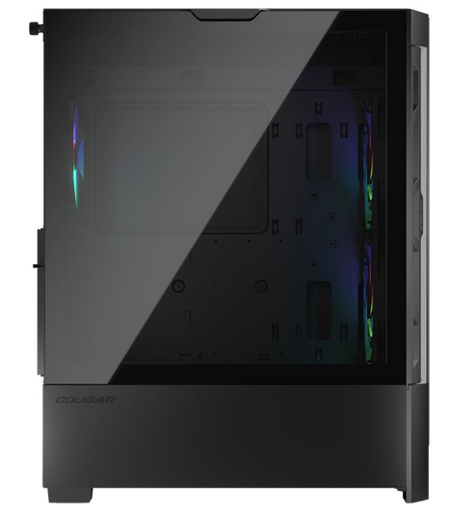 COUGAR PC skříň AIRFACE RGB Black Mid Tower Mesh Front Panel 2 x 140mm ARGB Fans 1x 120mm ARGB Fan TG Left Panel
