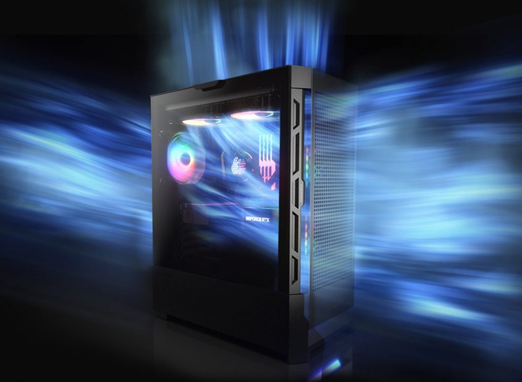 COUGAR PC skříň AIRFACE RGB Black Mid Tower Mesh Front Panel 2 x 140mm ARGB Fans 1x 120mm ARGB Fan TG Left Panel