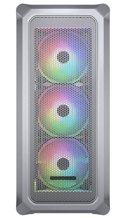 COUGAR PC skříň ARCHON 2 Mesh RGB White Mid Tower Mesh Front Panel 3 x ARGB Fans 3mm TG Left Panel + COUGAR PSU STC600