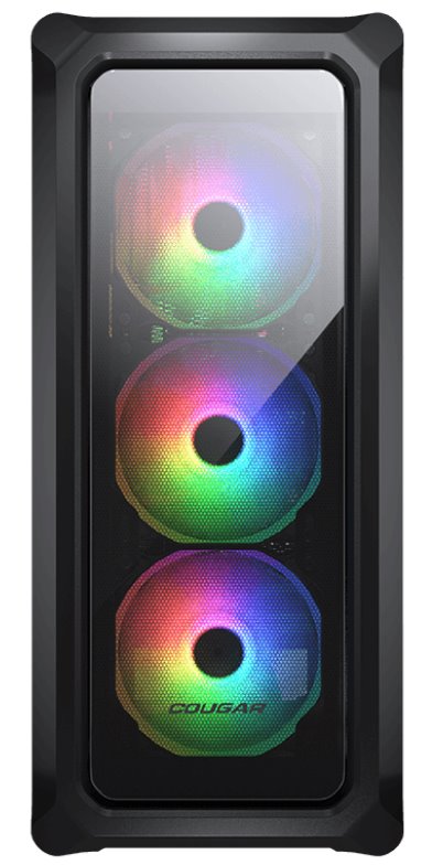 COUGAR PC skříň ARCHON 2 RGB Black Mid Tower TG Front Panel 3 x ARGB Fans 3mm TG Left Panel
