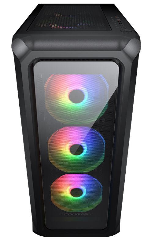 COUGAR PC skříň ARCHON 2 RGB Black Mid Tower TG Front Panel 3 x ARGB Fans 3mm TG Left Panel