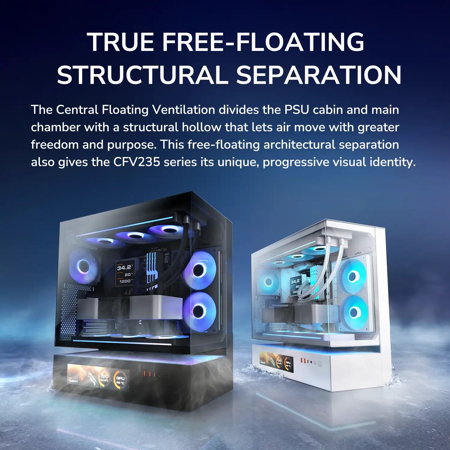 COUGAR PC skříň CFV235 Black Vision Mid