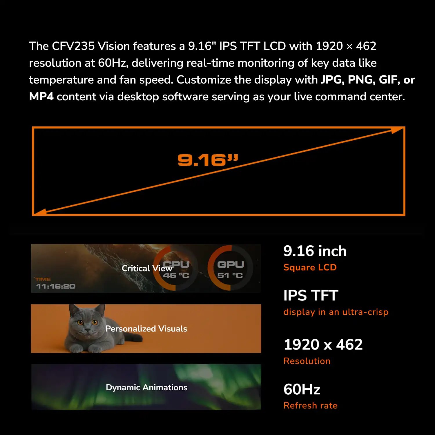 COUGAR PC skříň CFV235 Black Vision Mid