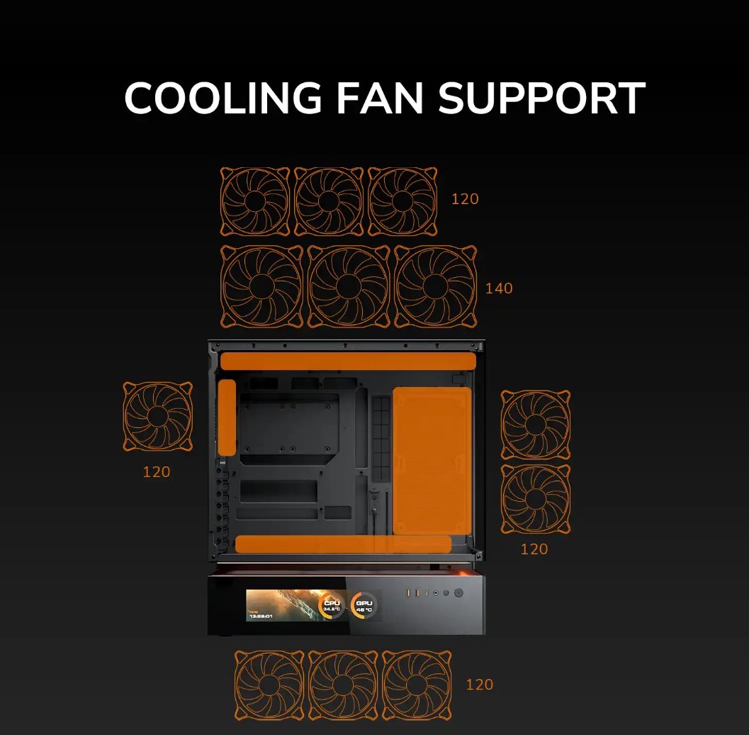 COUGAR PC skříň CFV235 Black Vision Mid