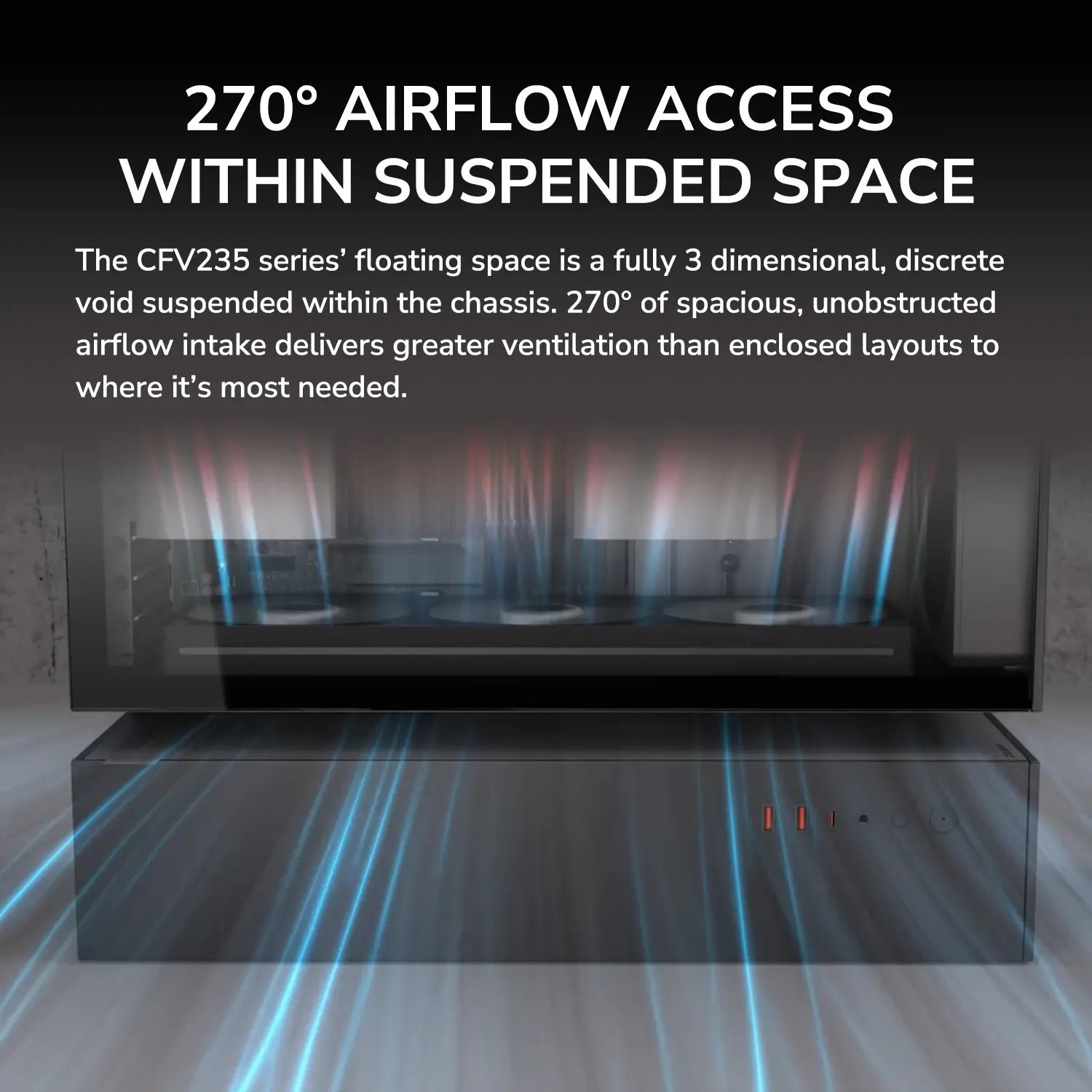 COUGAR PC skříň CFV235 Mesh Black Mid